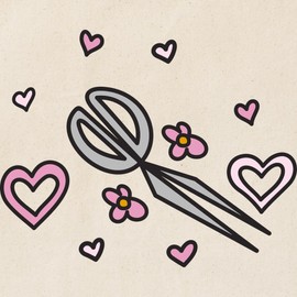 CafePress Sewing Scissors Tote Bag Reusable Natural Beige Canvas Shopping Bag