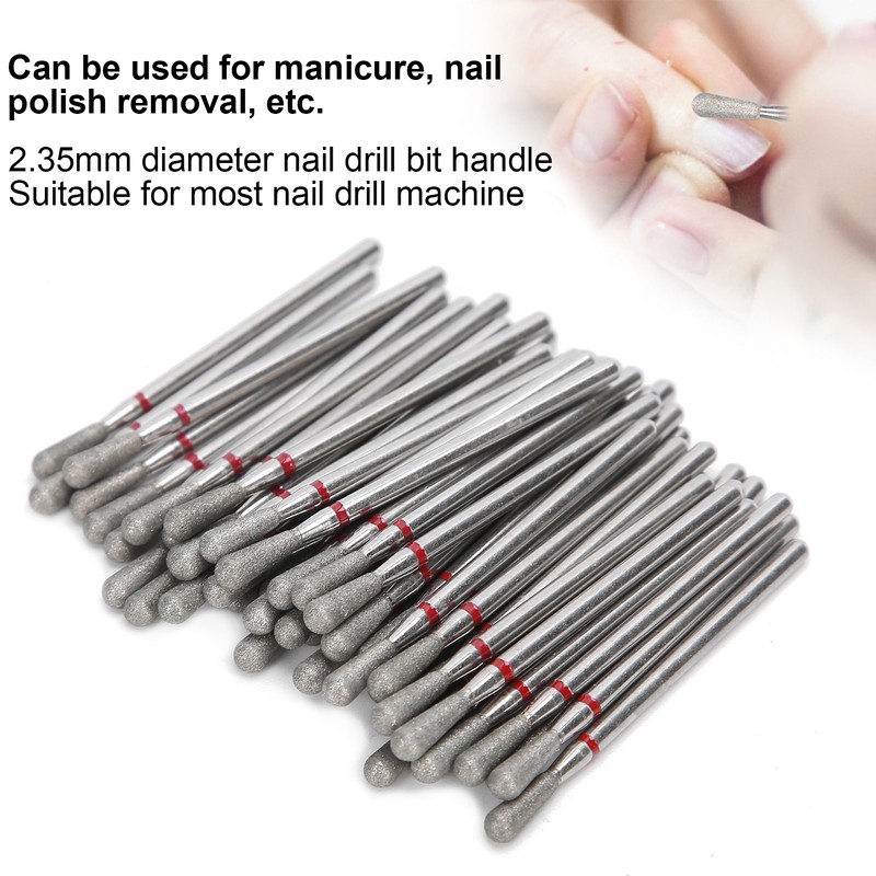 50pcs Professional Nail Polishing Grinding Head Nail Drill Bits Manicure