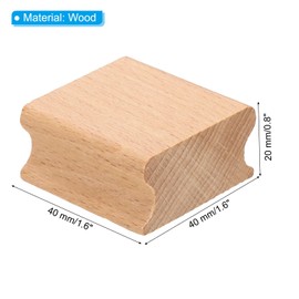 PATIKIL 40x40mm Blank Wood Rubber Stamp Mounts, 12 Pack Wooden Rubber Stamp Handle Hard Wooden Blocks for Stamp Making DIY Crafting Style 2, Brown