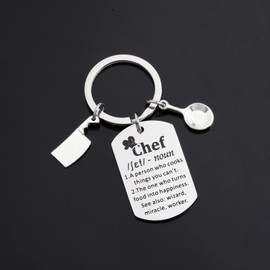 MYSOMY Chef Keychain Chef Definition Gifts Culinary Gifts for Chef Cooks Chef Appreciation Gift Culinary School Gifts (keychain)