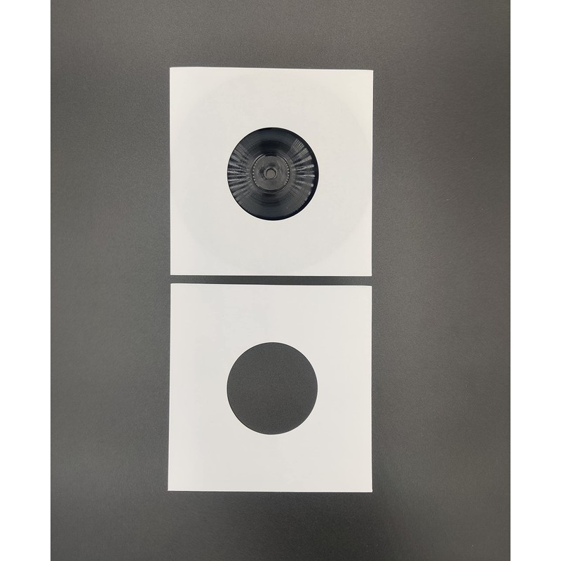 7 Inch White Paper Sleeves Pack of 25