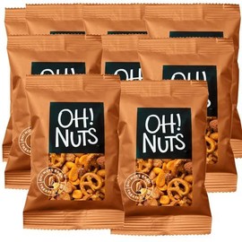 Sweet & Savory Roasted Salted Individual Nut Snacks for On-the-Go | 12 Convenient Nut Snacks for School | Bulk Nuts Variety | Individual Packs (1.5 oz Each) by Oh Nuts