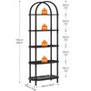 HOOBRO 5 Tier Open Bookshelf, Industrial Arched Bookcase Display Shelf