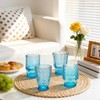 JBESUHI Set of 4 Blue Koi Fish Stackable Drinking Glass