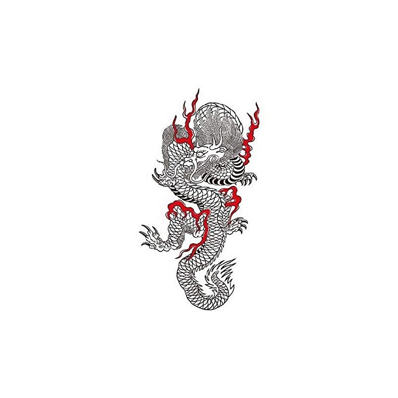 Festival Makeup R257 Line Drawing, Black Dragon (6.9 x 3.9