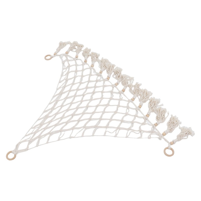 Storage Hammock Triangular Bohemian Style Cotton Rope Weaving Stuffed Animal