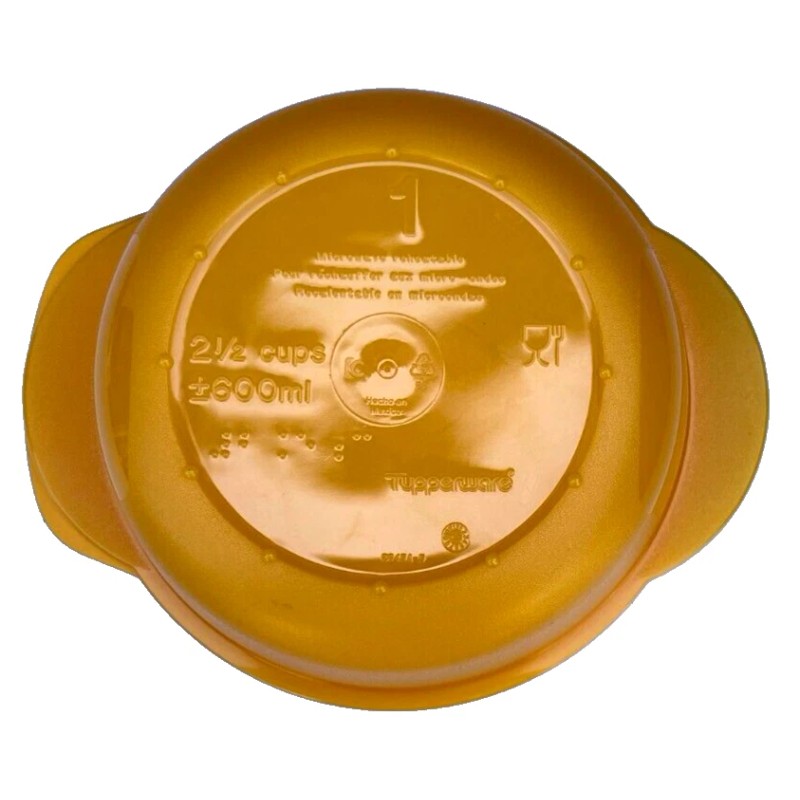 Tupperware CrystalWave Plus Microwavable PAPAYA Orange Vented 2.5 cups 600ml