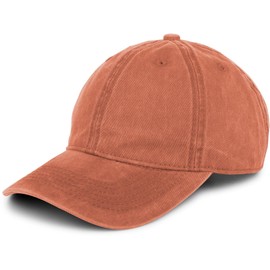 styleBREAKER 6-panel Vintage Cap In Washed / Used Look, Baseball Cap, Adjustable, Unisex, 04023054 - rust