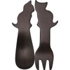 AbeiLLe APWC-900 Cat Lover Items Wood Cutlery Mini Set Cat
