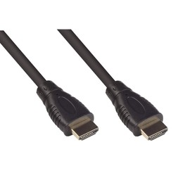 Good Connections High-Speed HDMI 2.0b Cable with Ethernet - 4K / UHD @ 60Hz - 18 Gbit/s - Ideal for Gaming and Multimedia - Gold-Plated Connectors - Triple Shielding - Black - 2 m