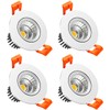 LightingWill 2inch LED Dimmable Downlight, 3W COB Recessed Ceiling Light,