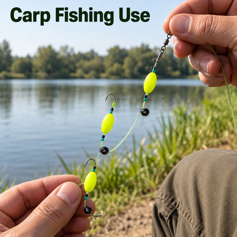 5 Packs Carp Fishing Hook Rig Set – Reverse Off-Bottom