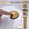 TRUSTMI Gold Bathroom Faucet 2 Handle 8 Inch Widespread, Square