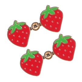 Beavorty 2 Pair Strawberry Waist Clips Jean Buttons Tightener Easy Snap Replacement Buckles for Effortless Waist Fit Stylish Design for Everyday Wear Special Events