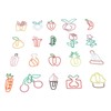 100PCS Set Marking Document Organizing Clip Multiple Cute Shapes Metal