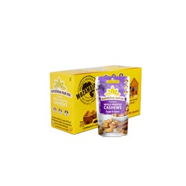 Sunshine Nut Company, Sugar & Spice, Single-Serve Whole Roasted Cashews, Peanut Free, Gluten Free, GMO-Free, 1.05oz, Box of 12