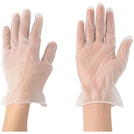 ATOM Vinyl Ultra Thin Gloves, Powder Free, Large Size, 100 Count