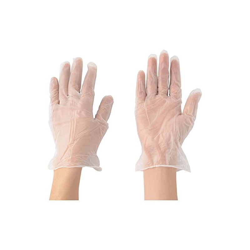 ATOM Vinyl Ultra Thin Gloves, Powder Free, Large Size, 100
