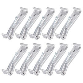 NICENEEDED 10PCS 5 Inch Gutter Hangers, Hidden Gutter Brackets Clips Quick Screw Gutter Clips Heavy Duty Rain Gutter Clips, Gutter Hangers with a Pre-Inserted Rust Resistant Screw