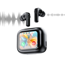 Wireless Earbuds Noise Cancelling Headphones mit Touchscreen In Ear Aktive Geräuschunterdrückung Kopfhörer Bluetooth kabellos mit Bildschirm schnurlos drahtlos Ohrhörer im Ohr Earphones Kopfhoerer