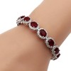 Hermosa Oval Ladies Tennis Bracelet Sapphire Ruby Emerald White Topaz
