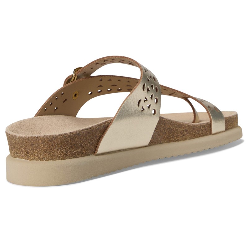 Mephisto Women's Helena Perf Flat Sandal, Gold Vega, 10