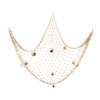 Decorative Fishing Net Wall Decor with Seashells Nautical Style Wall