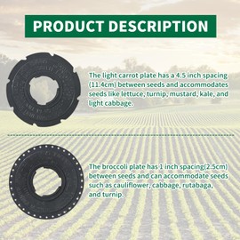 60009 60010 Optional Seed Plate 12 Set for EarthWay 10001 1001-B Garden Seeder Plants, Works for Sweet Corn, Radish, Leek, Asparagus, Spinach, Carrot, Beans and More