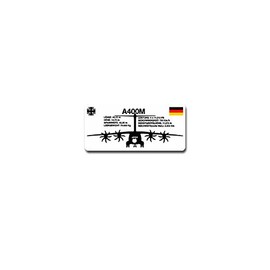 A4156 A400M Front Sticker German Army Air Force Air Force 10 x 5 cm