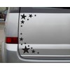 Samunshi® Star Sticker Set Filled Car Sticker (Light Red Round