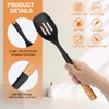 Large Silicone Cooking Spoon Set, 2 Pack Solid Slotted Spoon