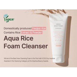 S.NATURE S.NATURE AQUA RICE FOAM CLEANSER 80ml | Facial Cleanser, Rice Extract Rice Powder Cleanser with Mild Cleansing, Glycerin,Vegan, Face Wash, Korean Skincare 2.71Fl Oz
