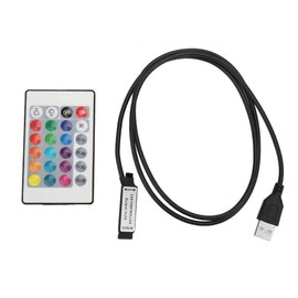5-24V 6A 24-Button RGB LED Light Wireless Remote Control USB Light Effect IR Controller LED Light Remote Control (1m)