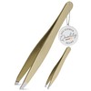 TITANIA® Tweezers Set - Stainless Slicker Tweezers with Slant Tip