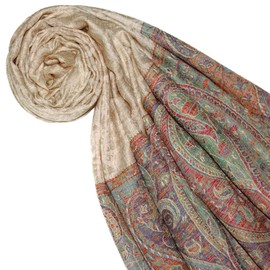 Lorenzo Cana Luxury Pashmina, Ladies Cashmere Scarf, 100% Cashmere Jacquard Woven Paisley Pattern Scarf, 78368