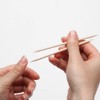 Borogo 100 Pcs Orange Wood Nail Sticks Double Sided Multi