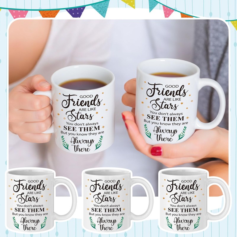 6 Pcs Good Friends Are Like Stars Coffee Mugs Gifts