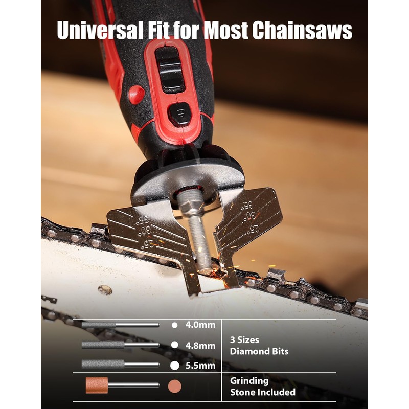 AVID POWER Chainsaw Sharpener, 6 Variable Speeds Chain Saw Sharpening