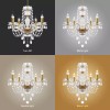 WARRENAU 4-Light Luxurious Crystal Chandelier Ceiling Pendant Lamp Fixture Lighting