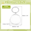 PATIKIL 2PCS Plastic Coin Holder Keychain Round Coin Case Keyring