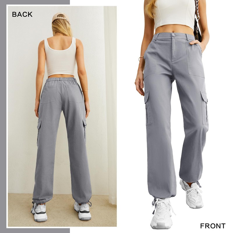 High Waist Baggy Cargo Jeans for Women 6 Pocket Relaxed