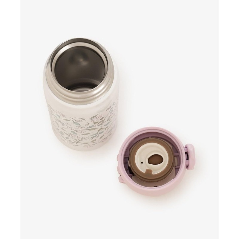 Afternoon Tea Living HS99 Flower Art One-Touch Bottle, Thermos, Purple