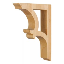 Hardware Resources Solid Wood Bar Bracket- 1-7/8" x 7-1/2" x 10-1/2"-   # CORV-RW