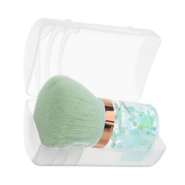 Baluue Nail Art Dusting Brush Flower Shaped Makeup Brush for Manicure Pedicure Nail Dust Powder Remover Tool with Enhanced Powder Application Easy Cleaning for