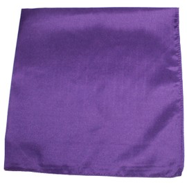 Daily Basic Pack of 10 Plain 100% Polyester 22 x 22 Bandanas (Purple)