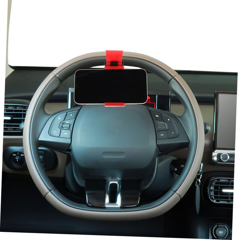 Alipis 2pcs Car Steering Wheel Phone Holder Adjustable Vehicle Smartphone