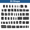 sourcing map 55pcs Leather Hole Punch Tool High Speed Steel
