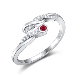 RIVIKO Infinity Symbol Birthstone Open Ring for Women Adjustable 925 Sterling Silver Rings Comfort Fit Size 6-9 Women Birthday Anniversary Valentine's Jewelry Gift for Wife Mother Girlfriend Her