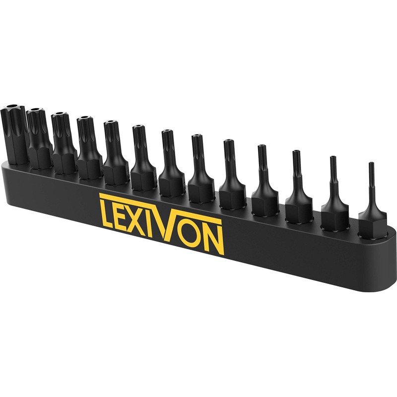 LEXIVON 13-Piece Tamper Resistant Star Bits, Premium S2 Alloy Steel,