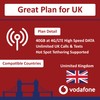 Vodafone UK Sim Card - 40GB at 4G LTE High